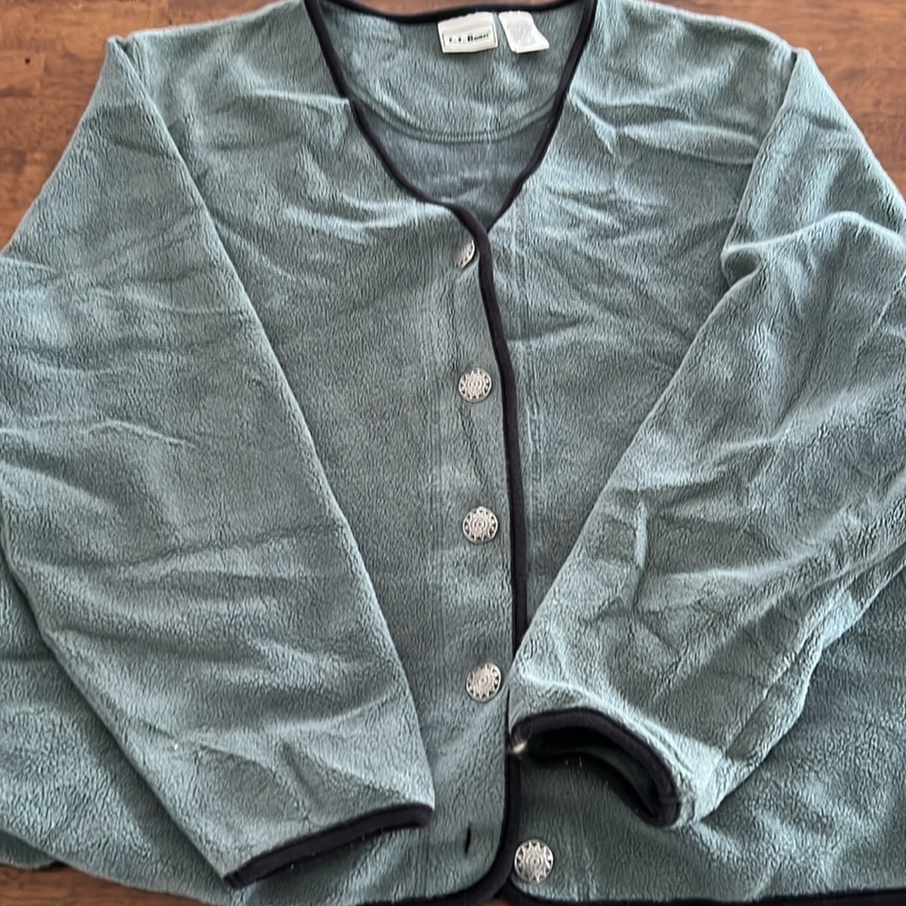 Vintage L.L. Bean Fleece Cardigan - Picture 6 of 8